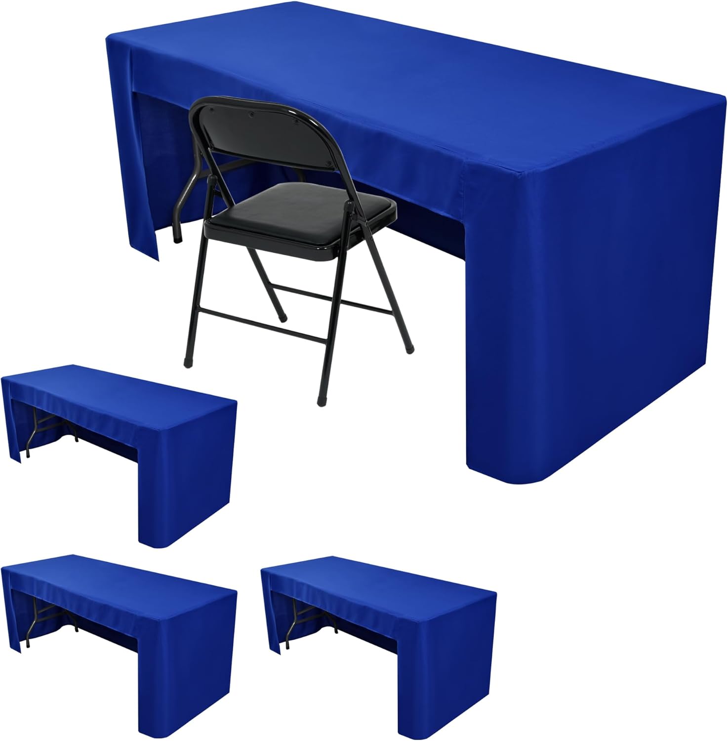 Open Back Fitted Tablecloths for 8 Foot Rectangle Table Covers