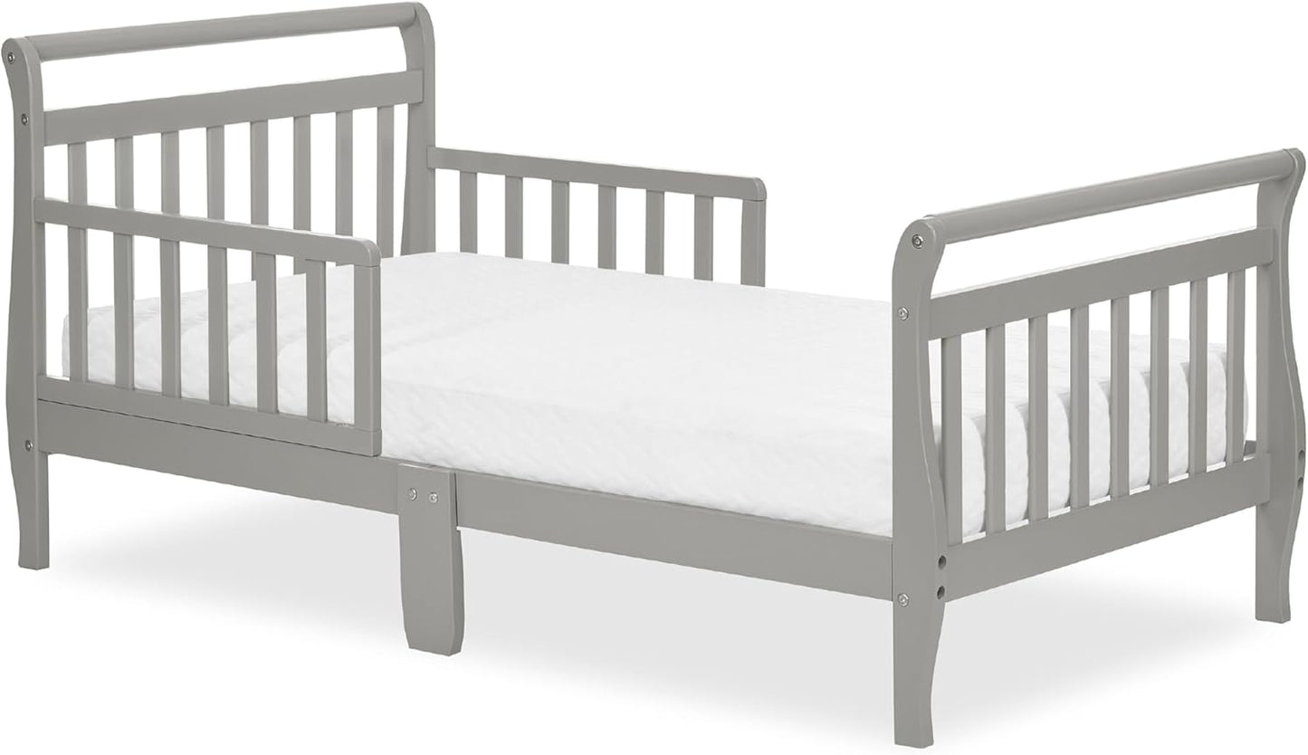 Dream On Me Classic Sleigh Toddler Bed in Cool Grey Design