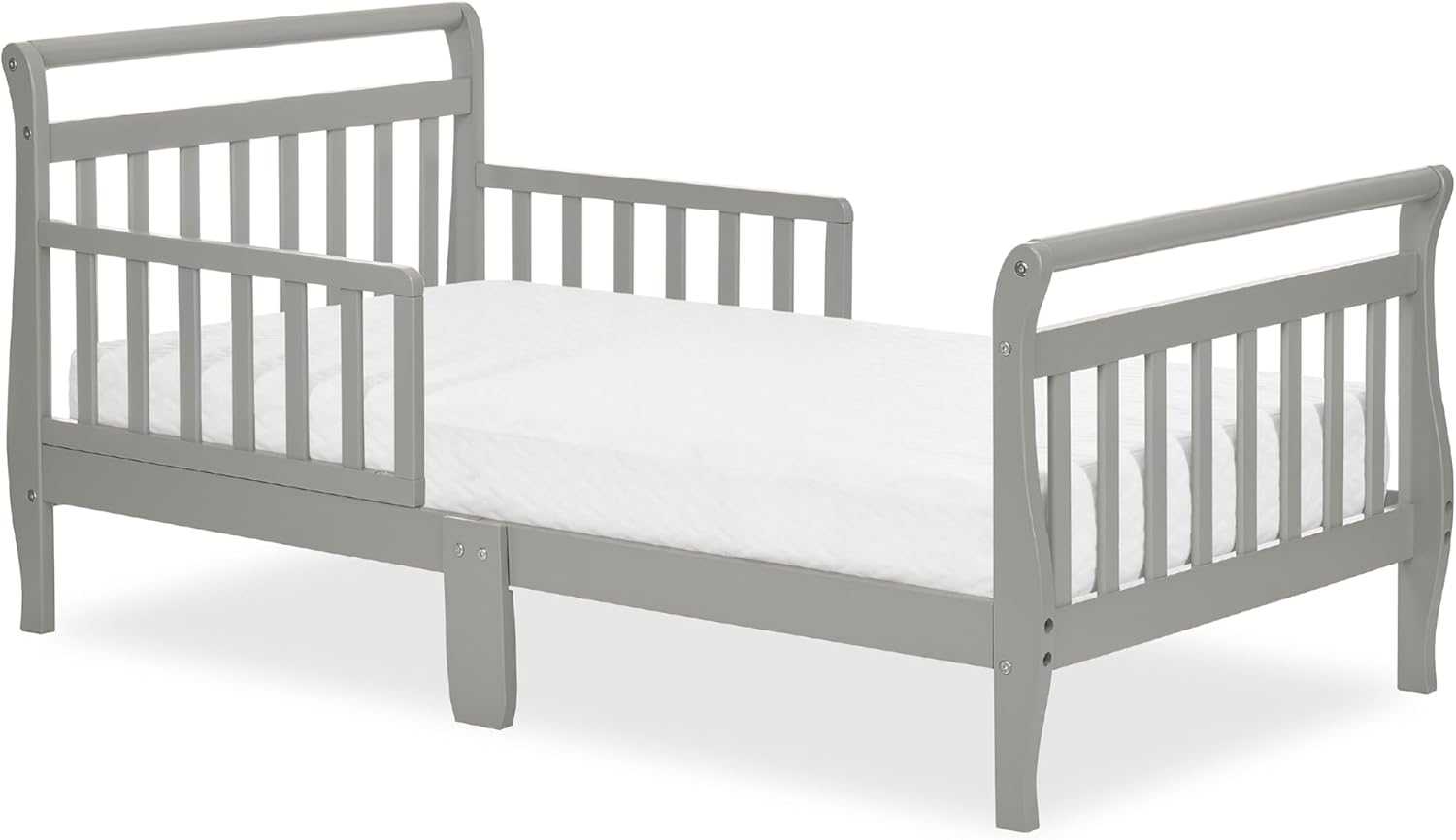 Dream On Me Classic Sleigh Toddler Bed in Cool Grey Design