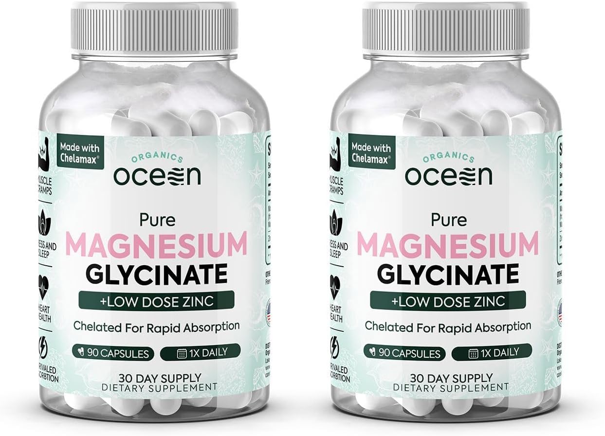 Organics Ocean Magnesium Glycinate with Zinc for Muscle Support