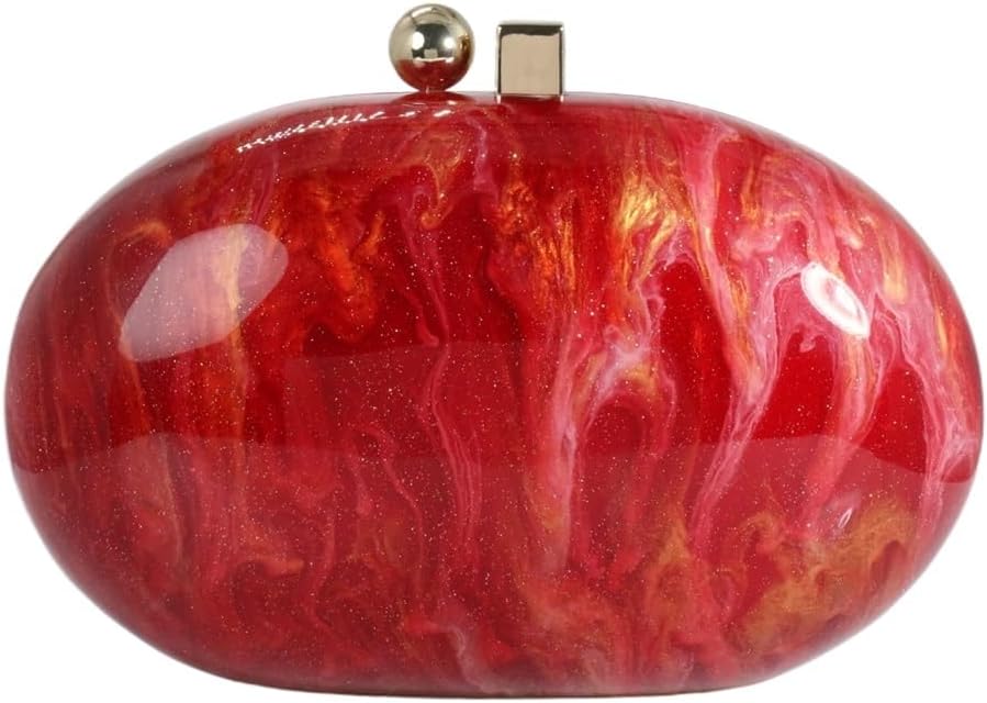 Acrylic Evening Clutch Bag for Women - Unique Shell Shape Design