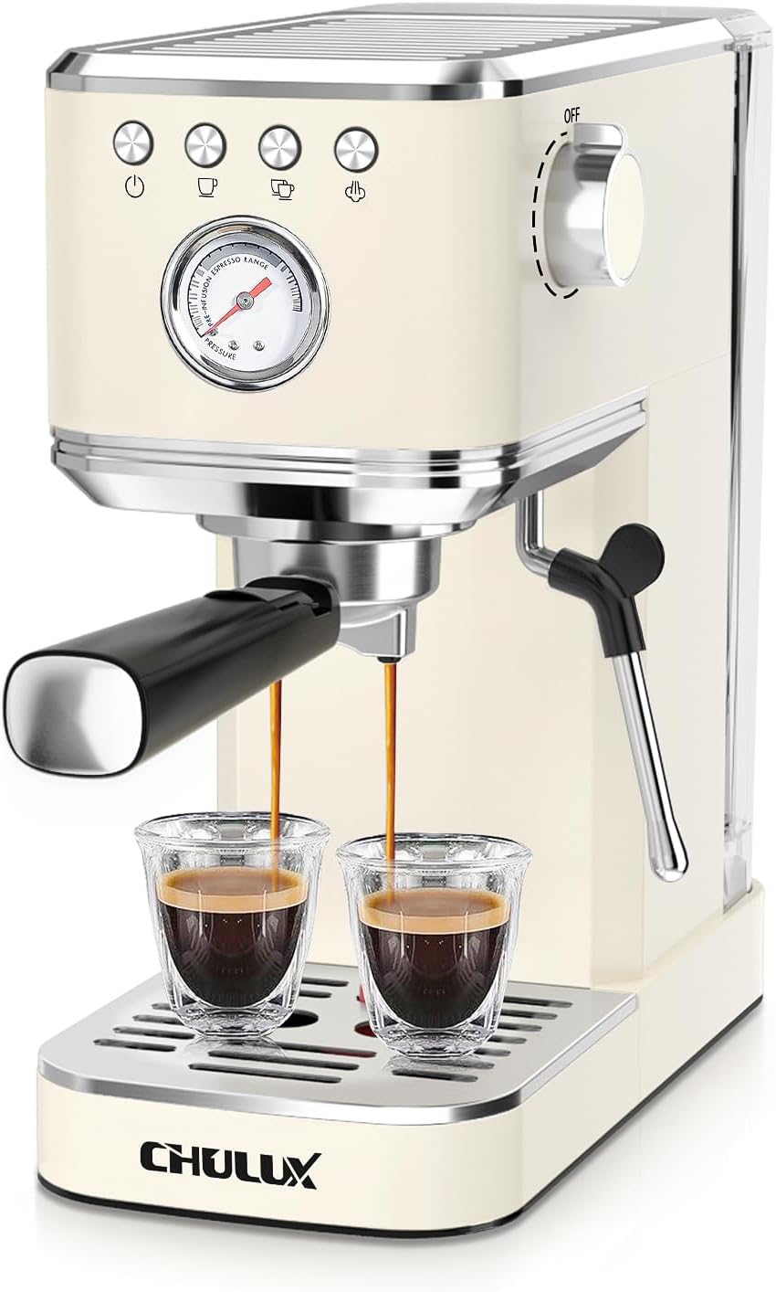 CHULUX 20-Bar Espresso Machine + Milk Frother