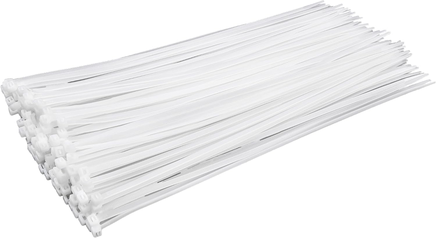 LOCKLOCK 14 White Zip Ties (100 Pack) - UV Resistant for Outdoor Use