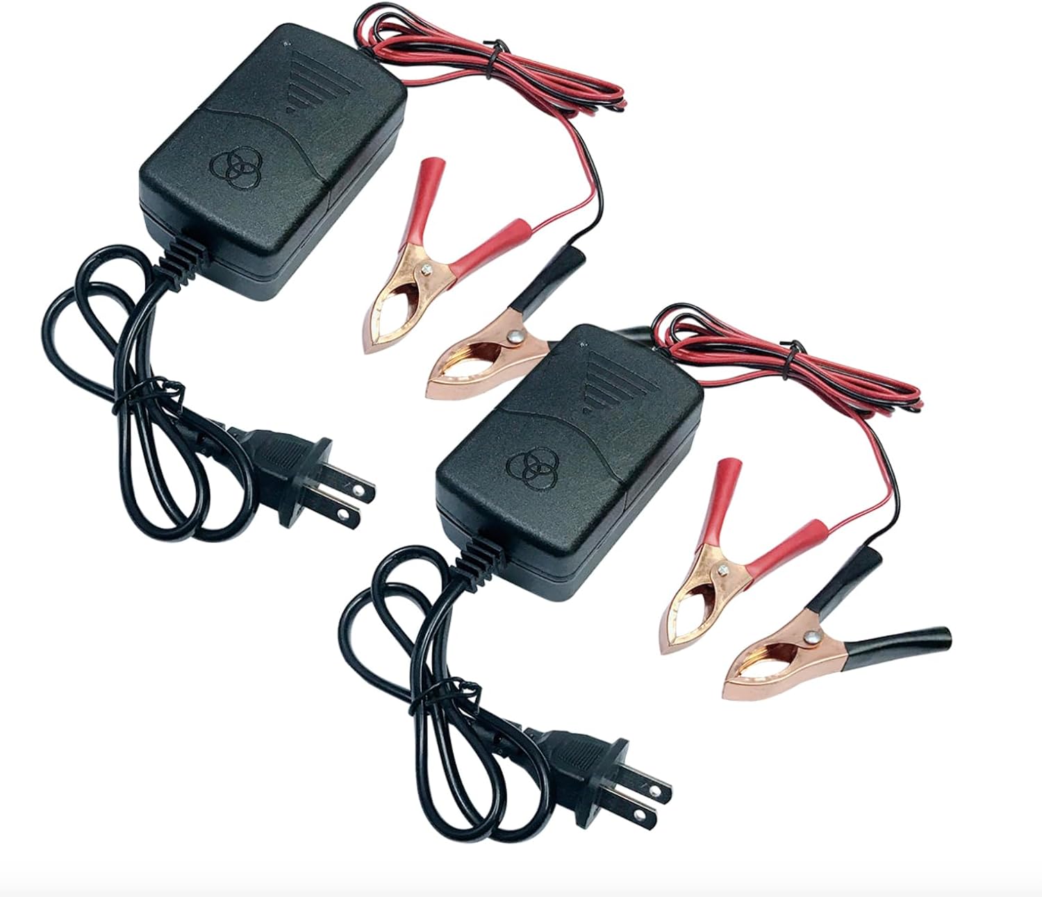 Smart 2Pc 12V Battery Charger for All Vehicles