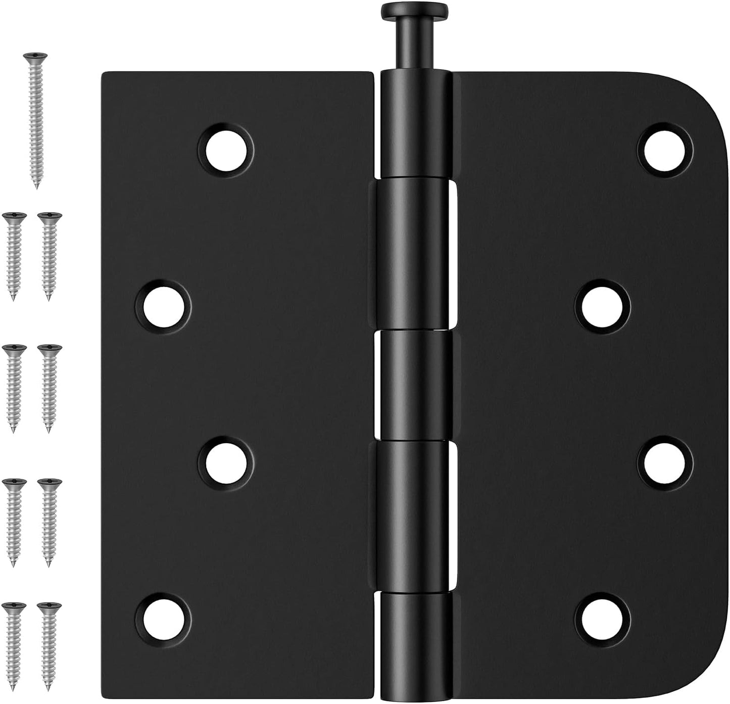 12 Pack Black Door Hinges 4 Inch for Heavy-Duty Doors
