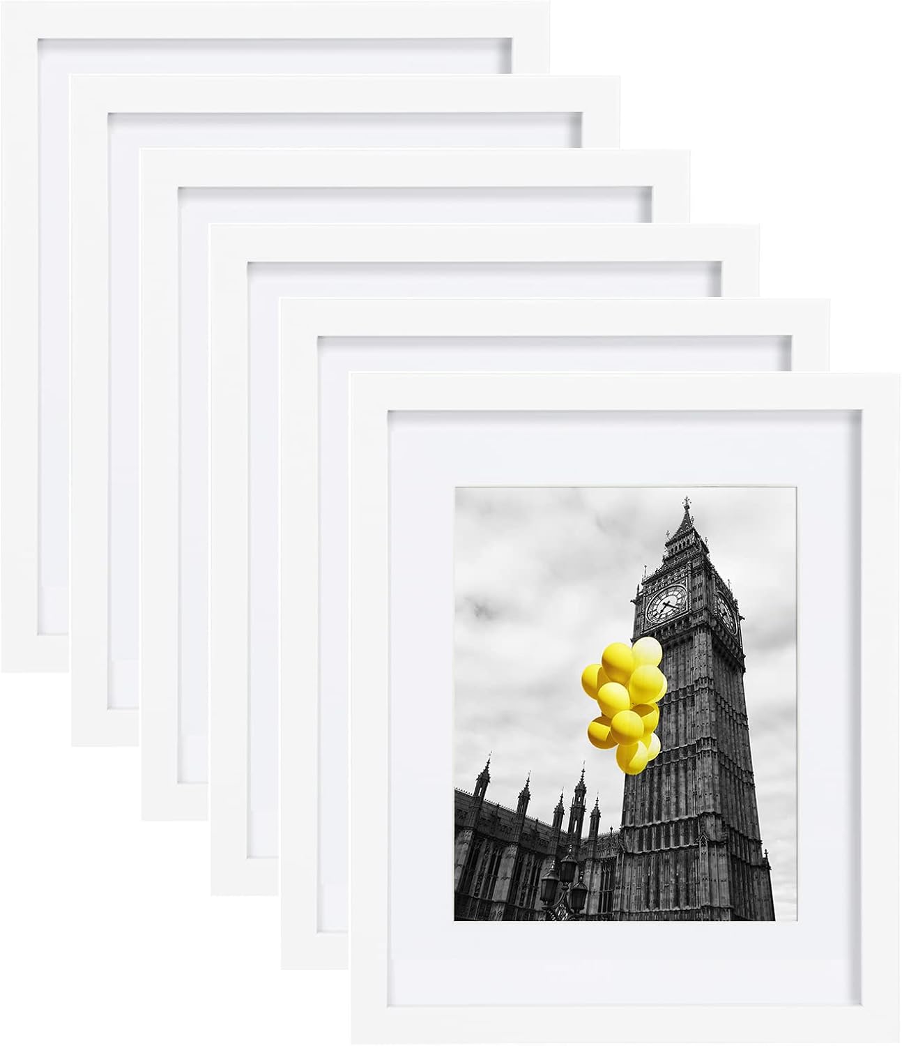 11x14 Picture Frame Set of 6 for Tabletop and Wall Display