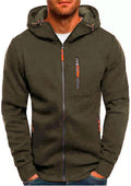 Men Hoodies Casual Hoodies for Men with Zip Pockets Full Zip Long