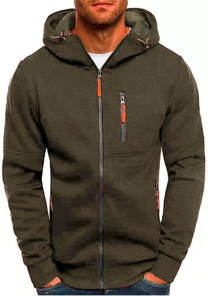 Kroivil Men's Zip Pocket Hoodie - Stay Stylish & Organized!
