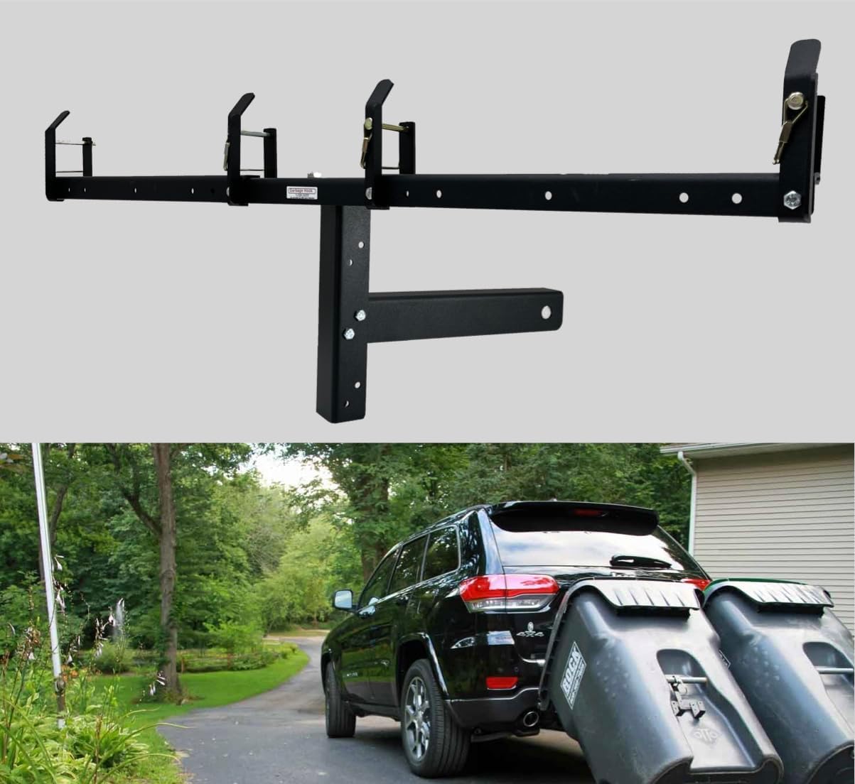 American Made Premium Dual Can Receiver Garbage Hauling Hitch