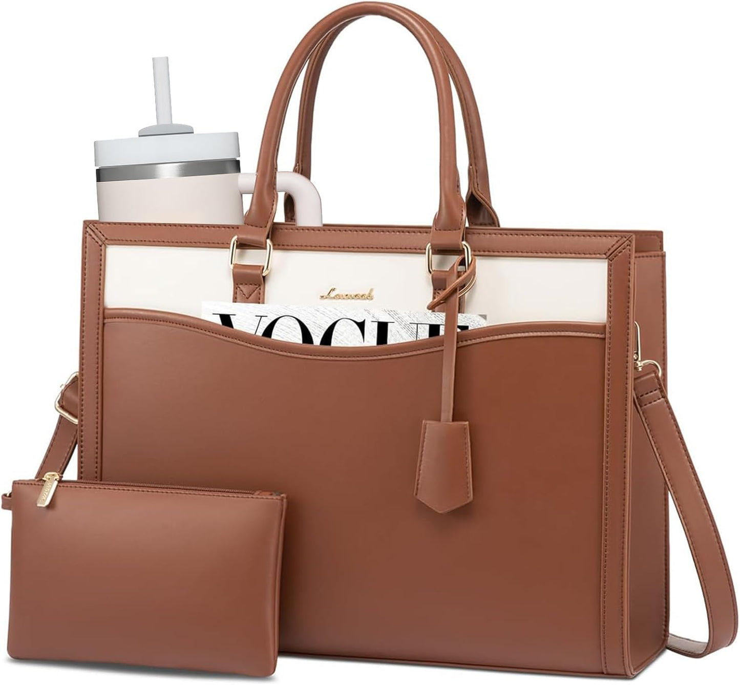 LOVEVOOK Laptop Tote Bag for Women - Stylish Work Briefcase