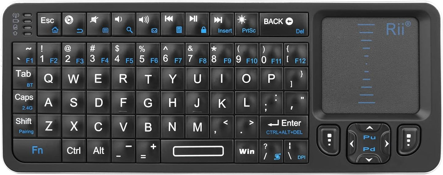 Compact Backlit Keyboard with Touchpad