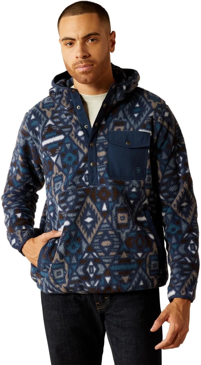 Ariat Mens Hooded Sweatshirt with High Pile Brushed Fleece
