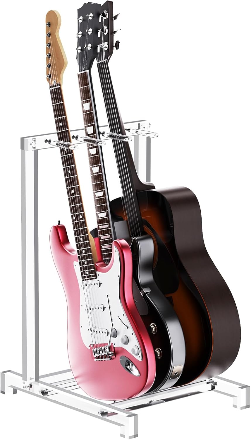 3-Guitar Floor Stand - Organize with Style!