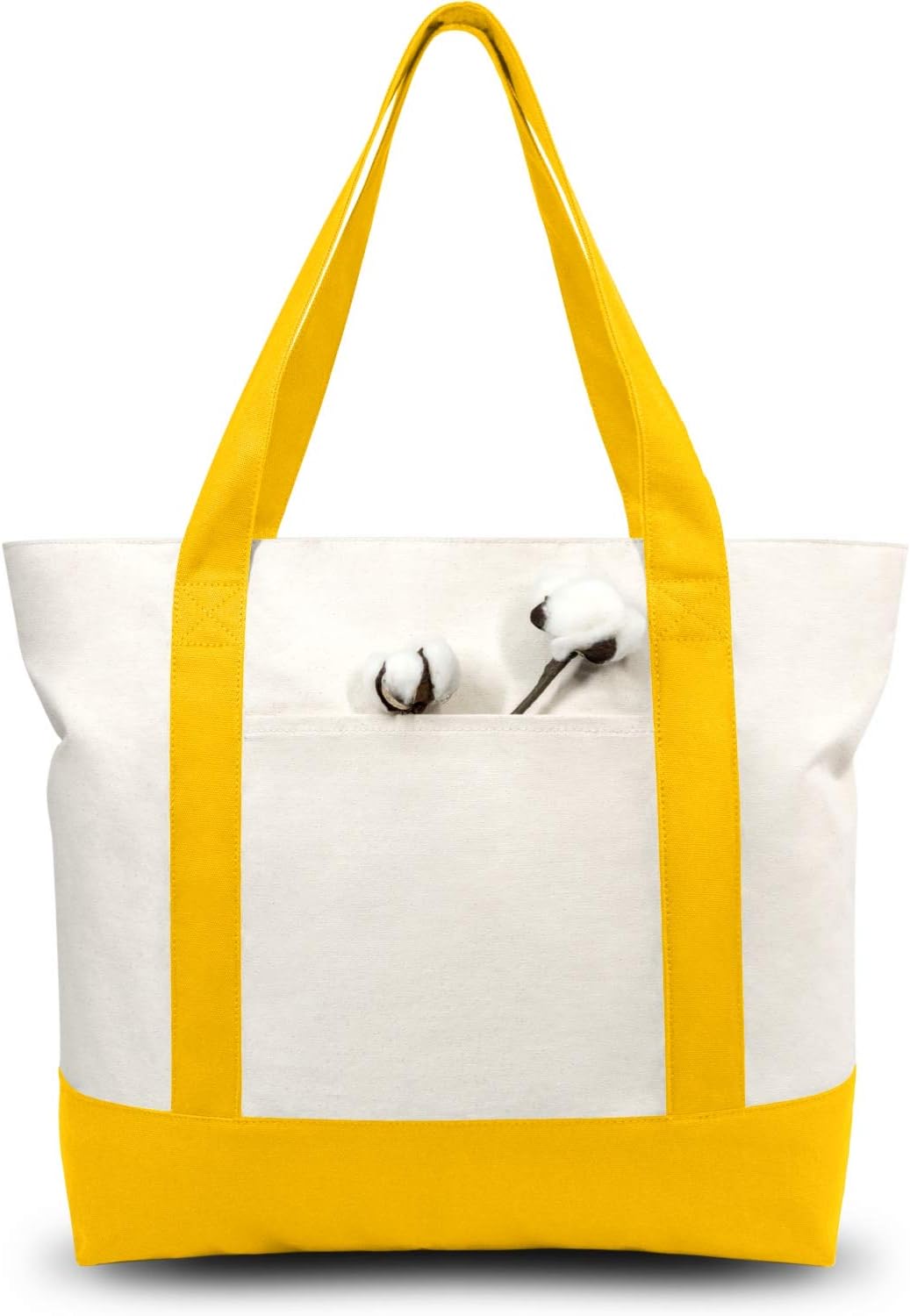 TOPDesign 3-Pack Canvas Tote Bags for Grocery and Daily Use
