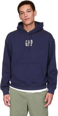 GAP Men's Logo Corp Hoodie - Classic Cozy Fleece Fit