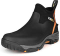 Kalkal Men's Rubber Boots Waterproof Ankle Rain Boots - Warm