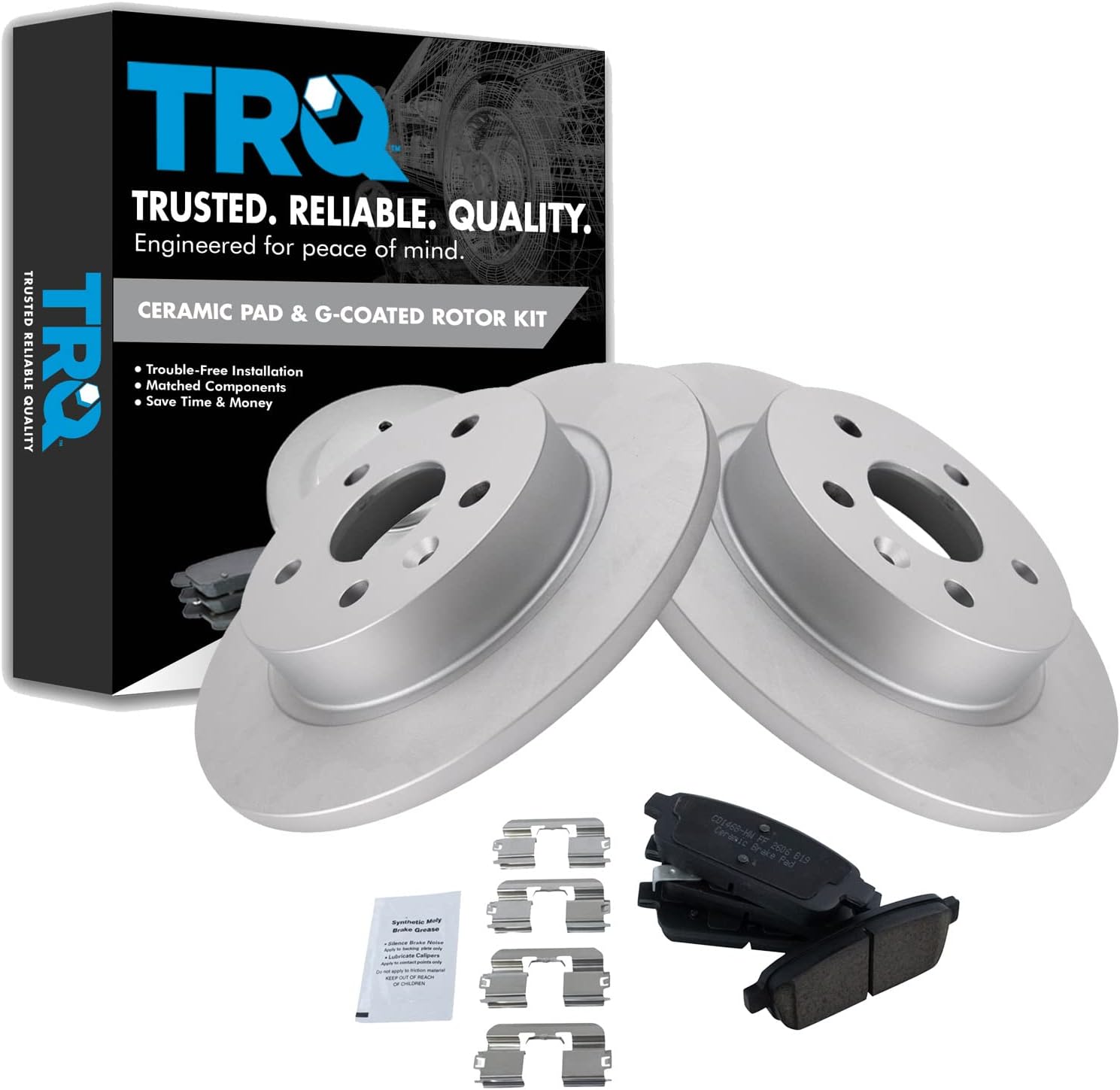 TRQ Rear Brake Pad & Rotor Kit for 2013-2017 Buick Encore