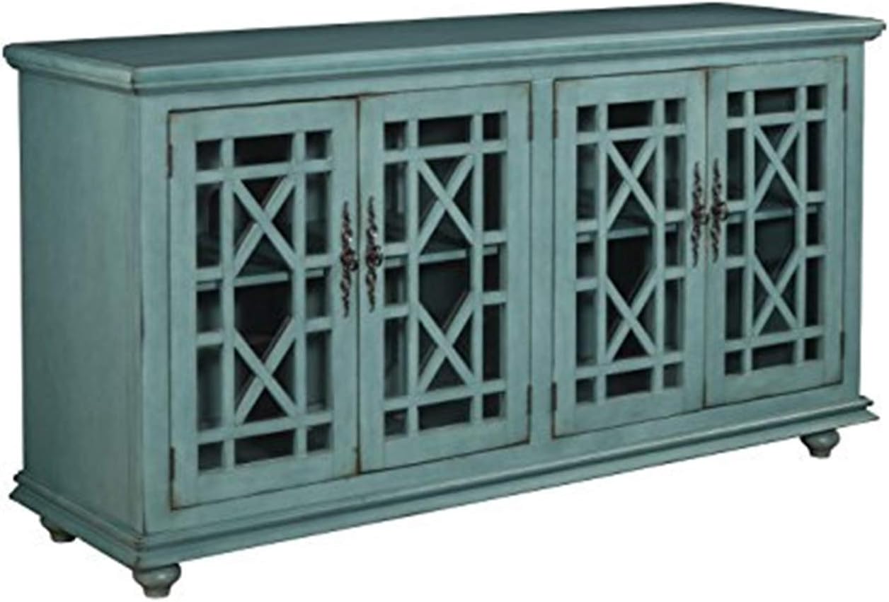 Rustic Chic TV Stand, Antique Teal-Green, 63 | Martin Svensson