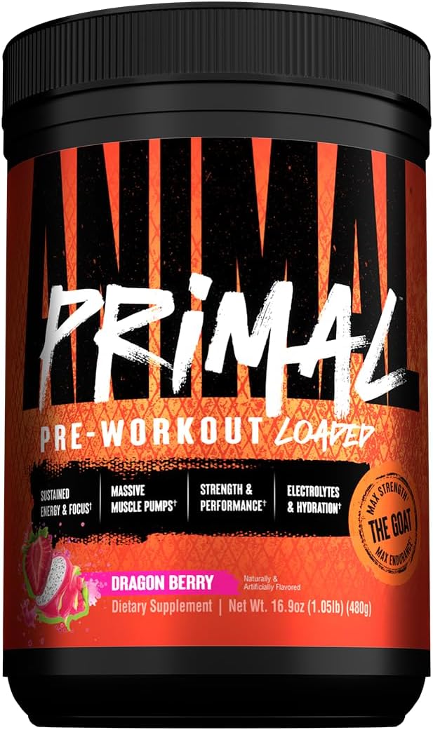 Animal Primal Muscle Hydration Preworkout Powder for Energy