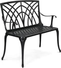 VINGLI 38 Inch Outdoor Bench for Garden and Patio Seating