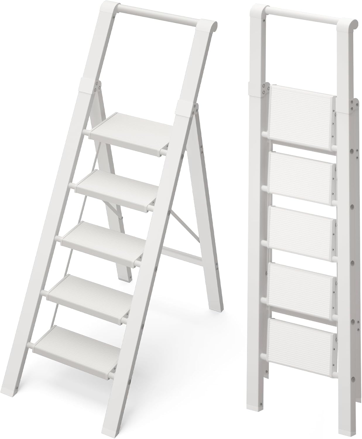 Lightweight Folding Step Ladder with Handgrip for Home Use
