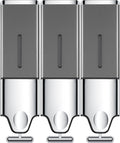 Triple Chamber Shower Dispenser for Soap, Shampoo, and Conditioner