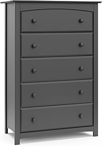 Storkcraft Kenton 5 Drawer Dresser for Kids Bedroom Organizer