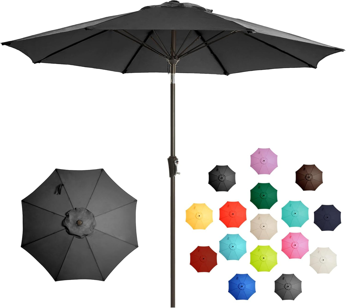 9FT Large Outdoor Patio Umbrella for Ultimate Sun Protection
