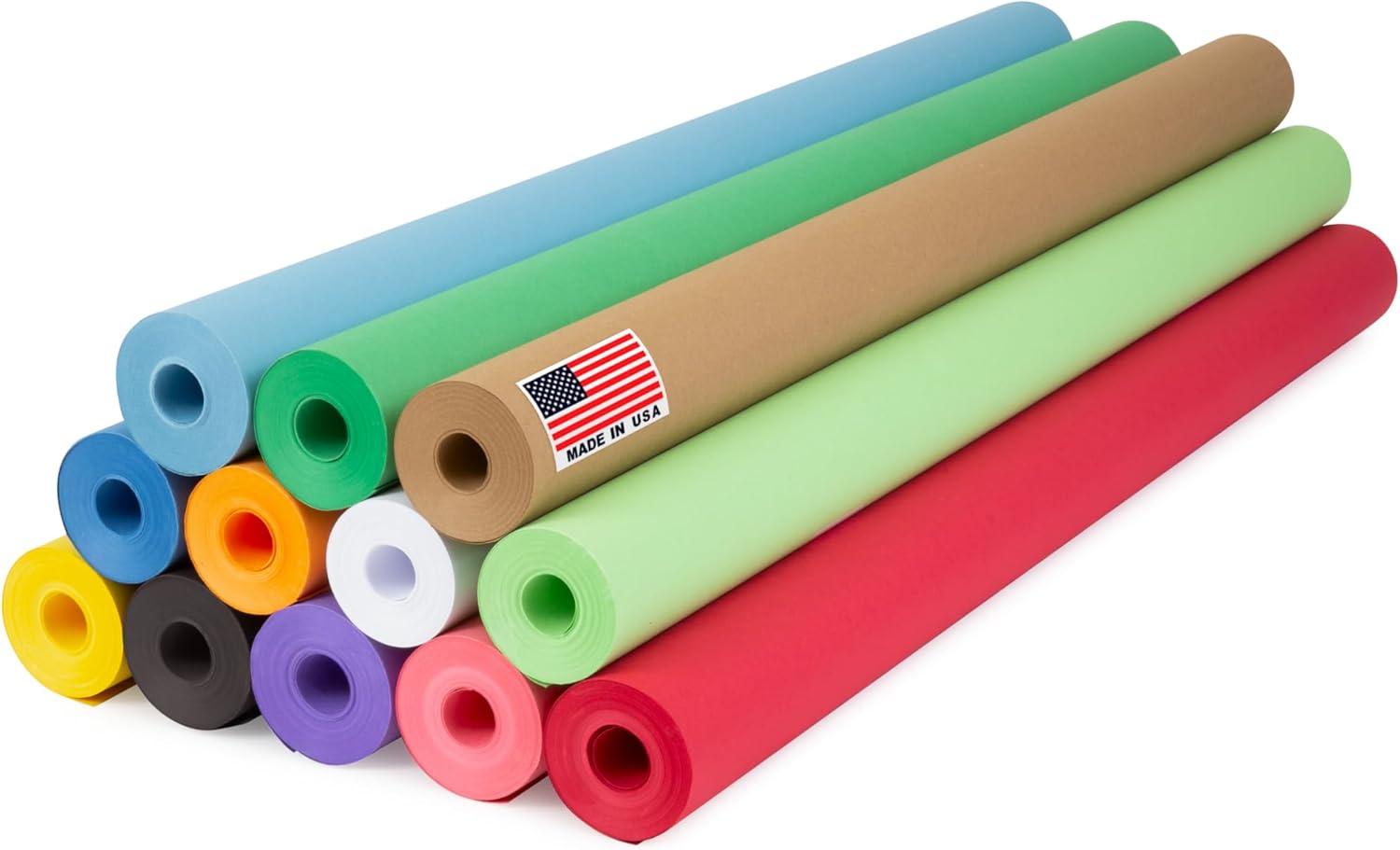 Multi-Color Kraft Paper Rolls for Arts and Crafts Projects