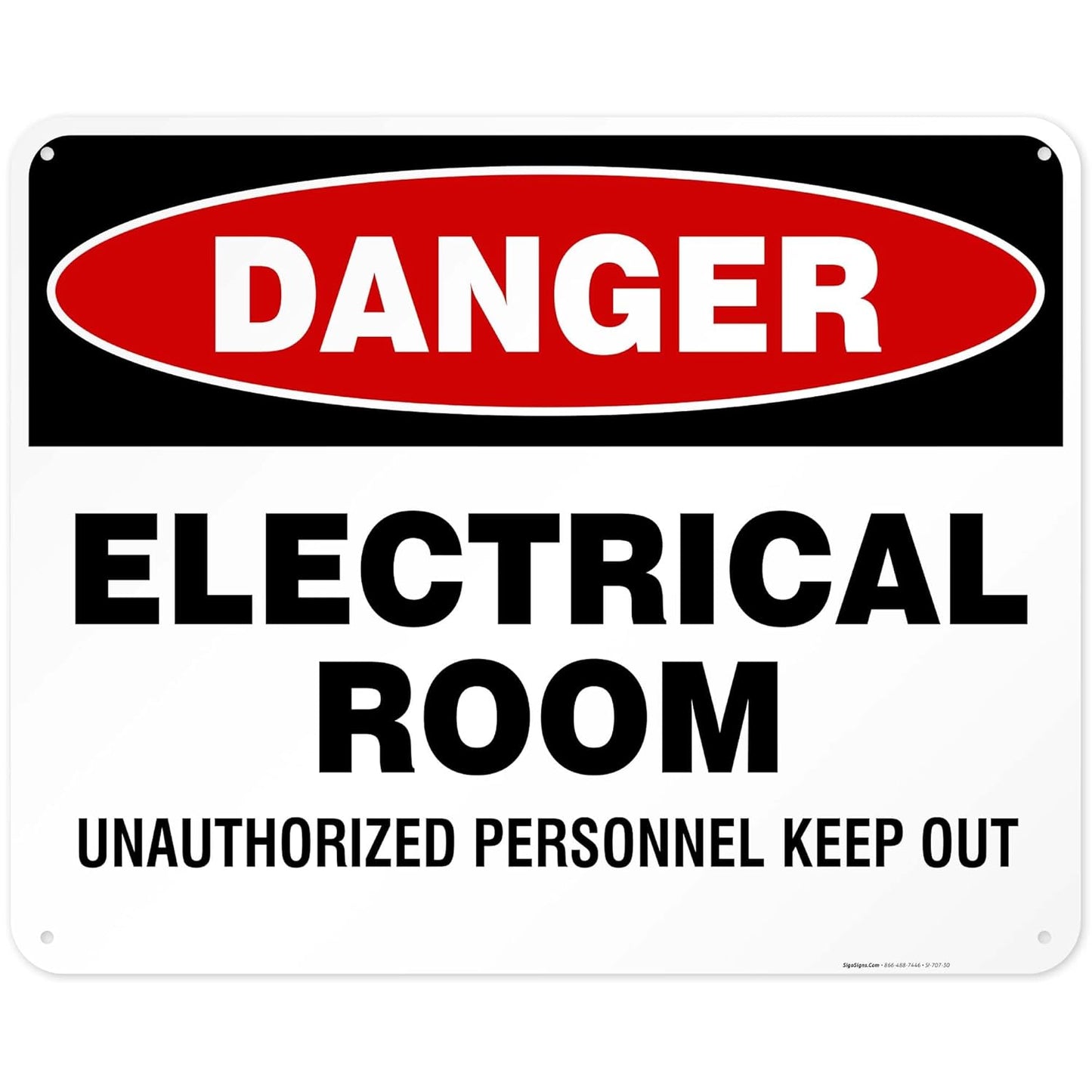 Electrical Room Sign 24x30 Inches Durable HDPS Made in USA