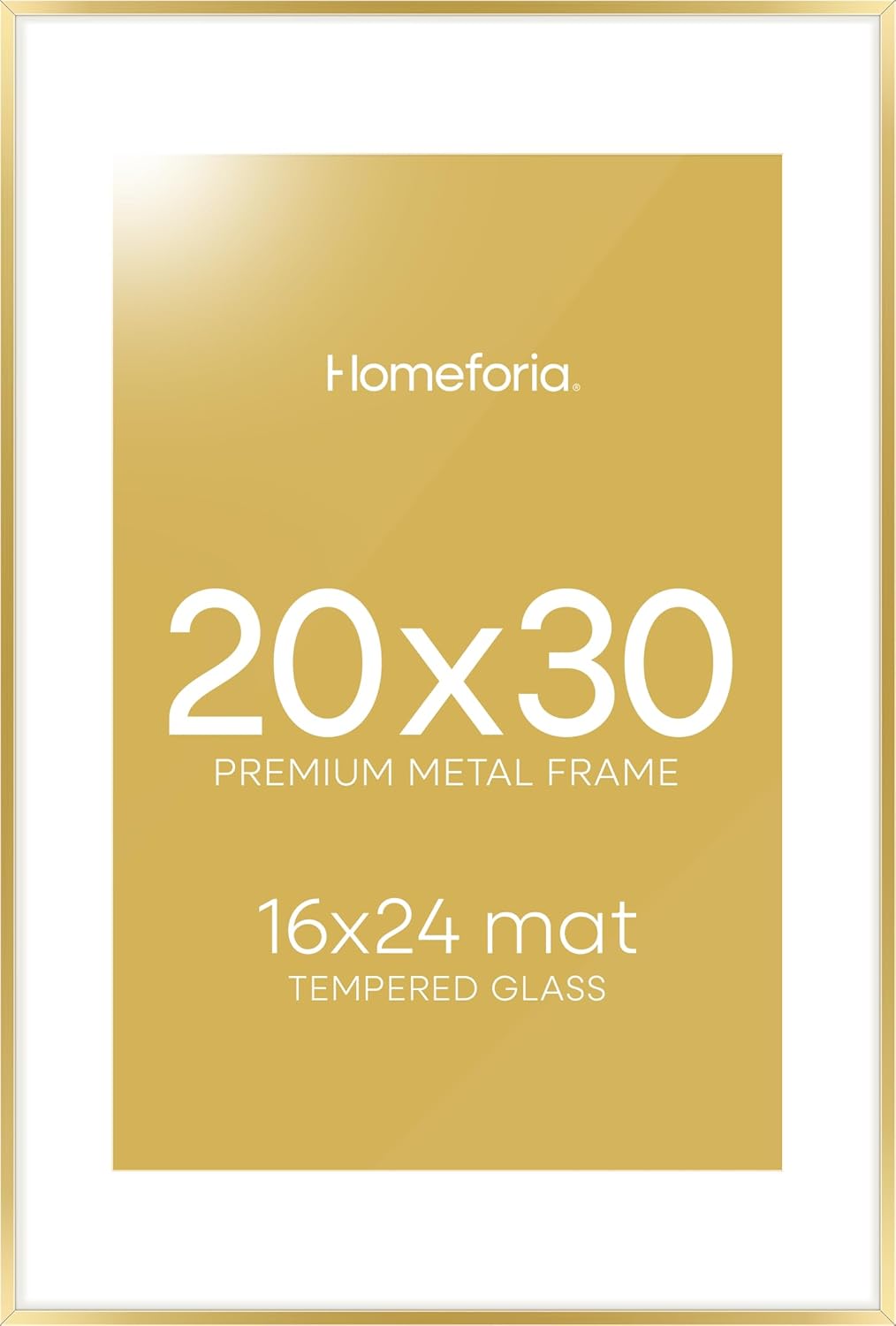 20x30 Gold Frame by Homeforia - Elegant Metal Poster Frame