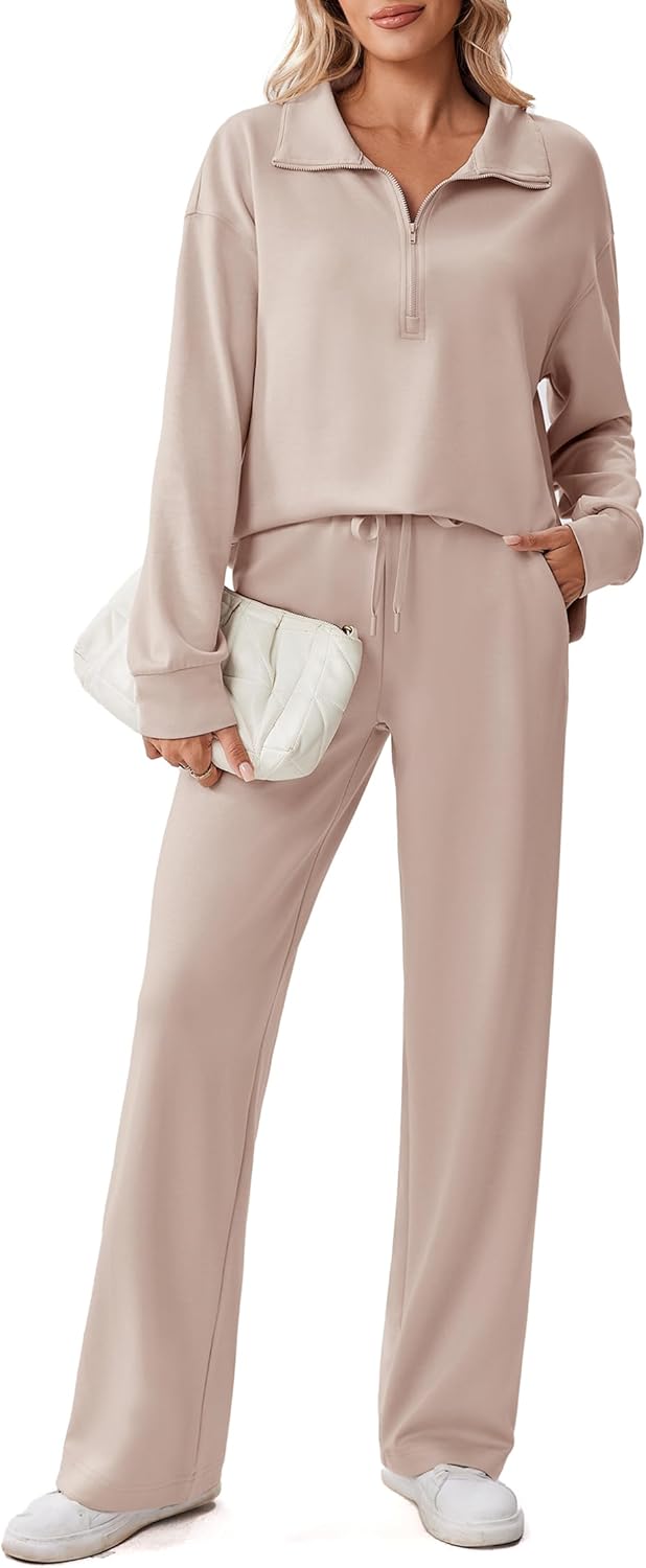 PINSPARK 2 Piece Sweatsuit for Women - Stylish Fall Tracksuit