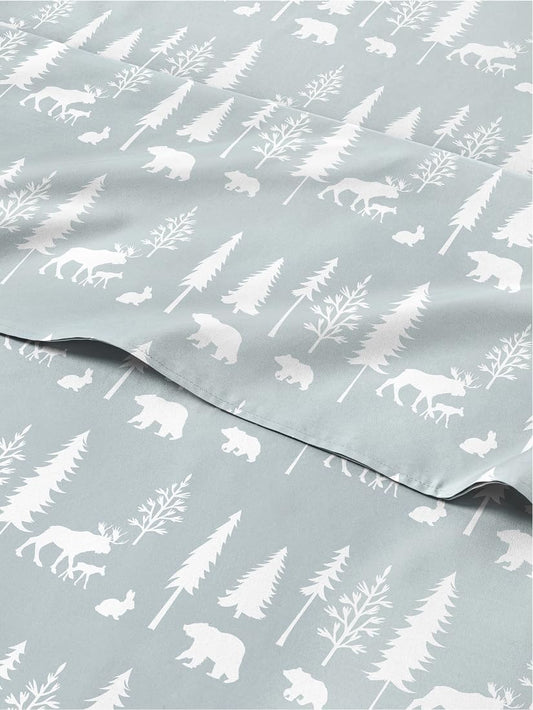 Queen Christmas Woodlands Sheet Set - Cozy Holiday Bedding