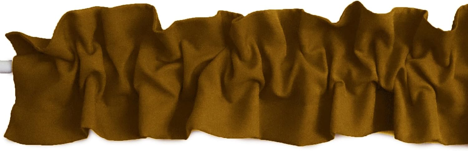 Solid Poplin Sleeve Topper Window Valance for Home Decor