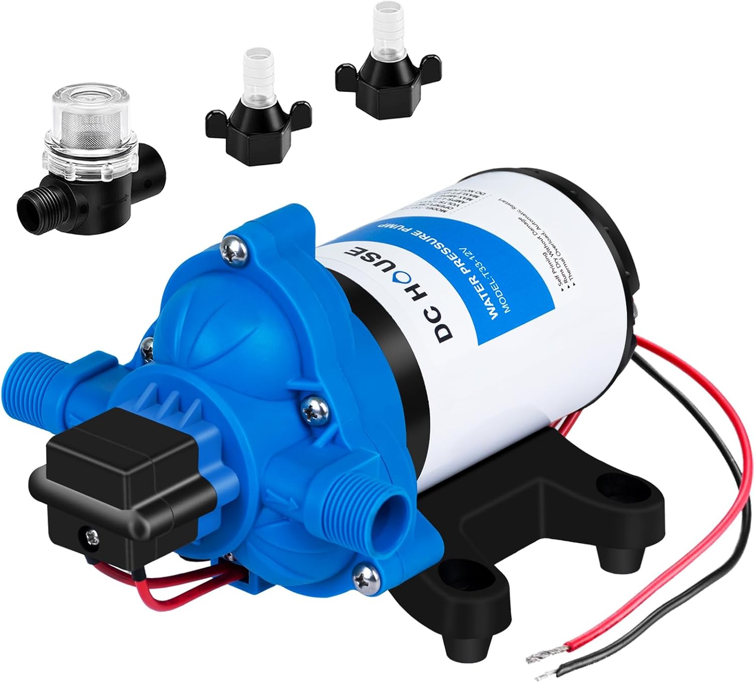 DC HOUSE 12V RV Fresh Water Diaphragm Pump for Your Needs