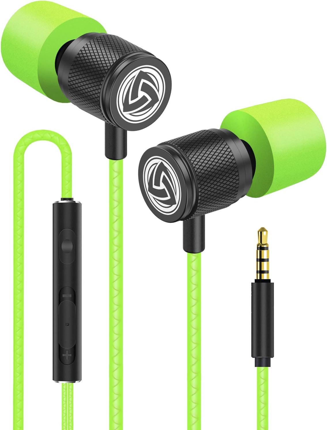 LUDOS Ultra Wired Earbuds: 5-Year Warranty, Noise Isolating, Memory Foam - Green