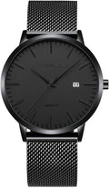 CRRJU Men's Luxury Auto Date Quartz Watch