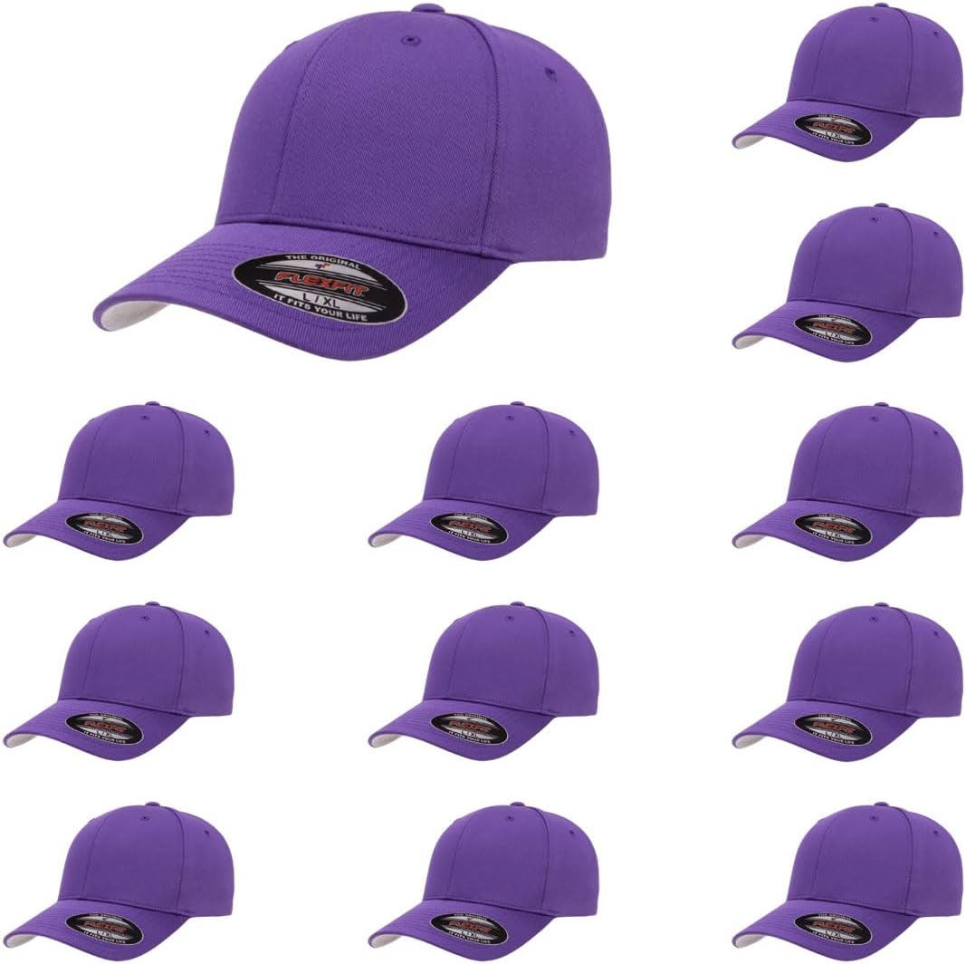 Flexfit Wooly Combed Premium 6-Panel Baseball Cap for Comfort