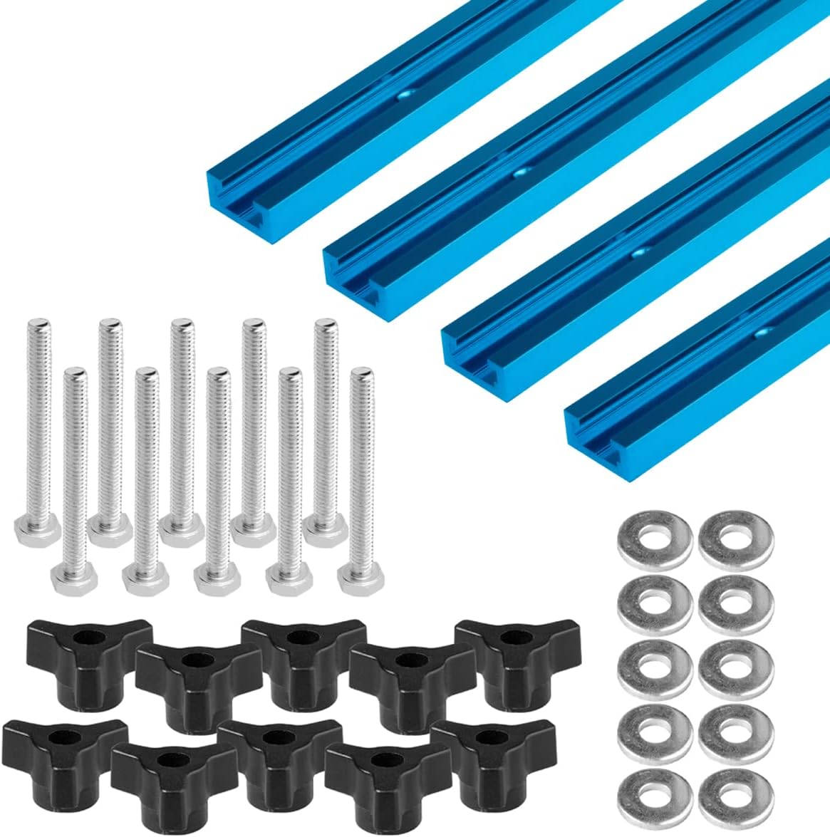 POWERTEC 71862 Universal T-Track System for Woodworking Projects