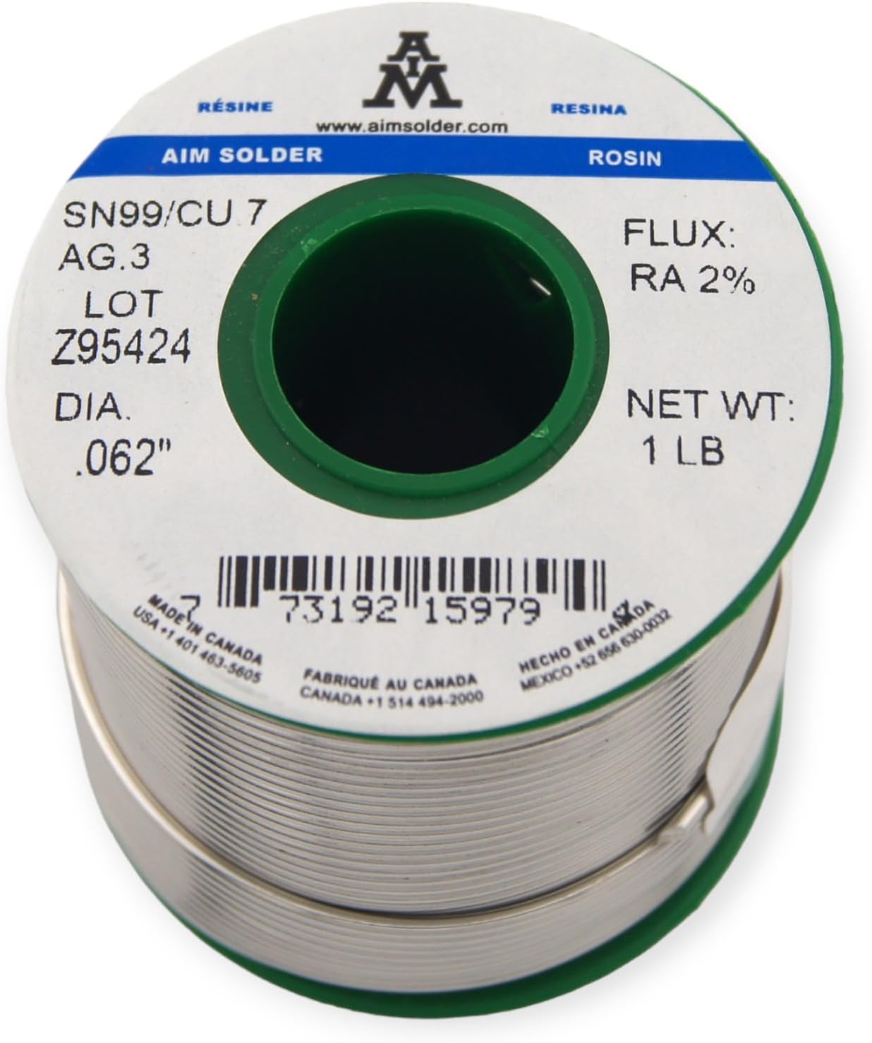 AIM Solder Lead Free Rosin Core Wire for Electrical Soldering