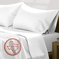 Luxury Egyptian Cotton Queen Sheet Set - 600 TC Sateen - White