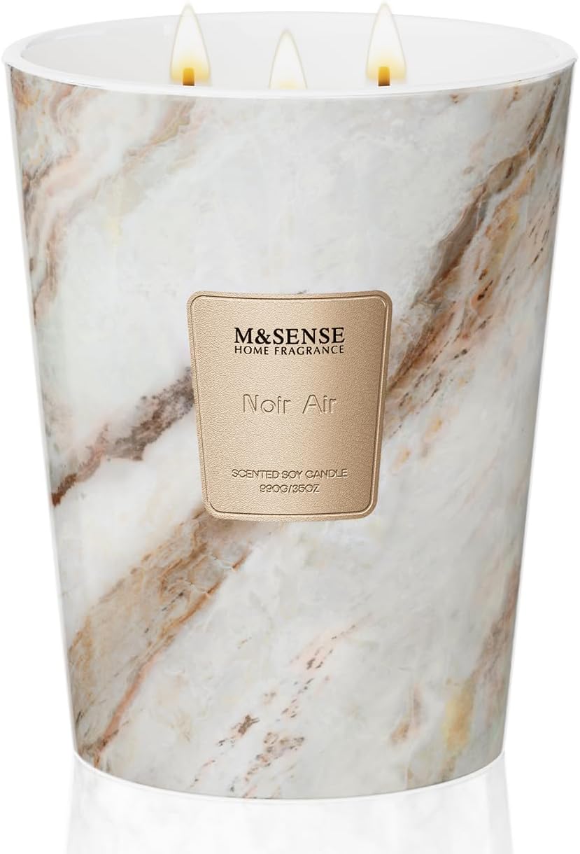 M&SENSE NoirAir Scented Candles for Home - Relaxing Aromatherapy