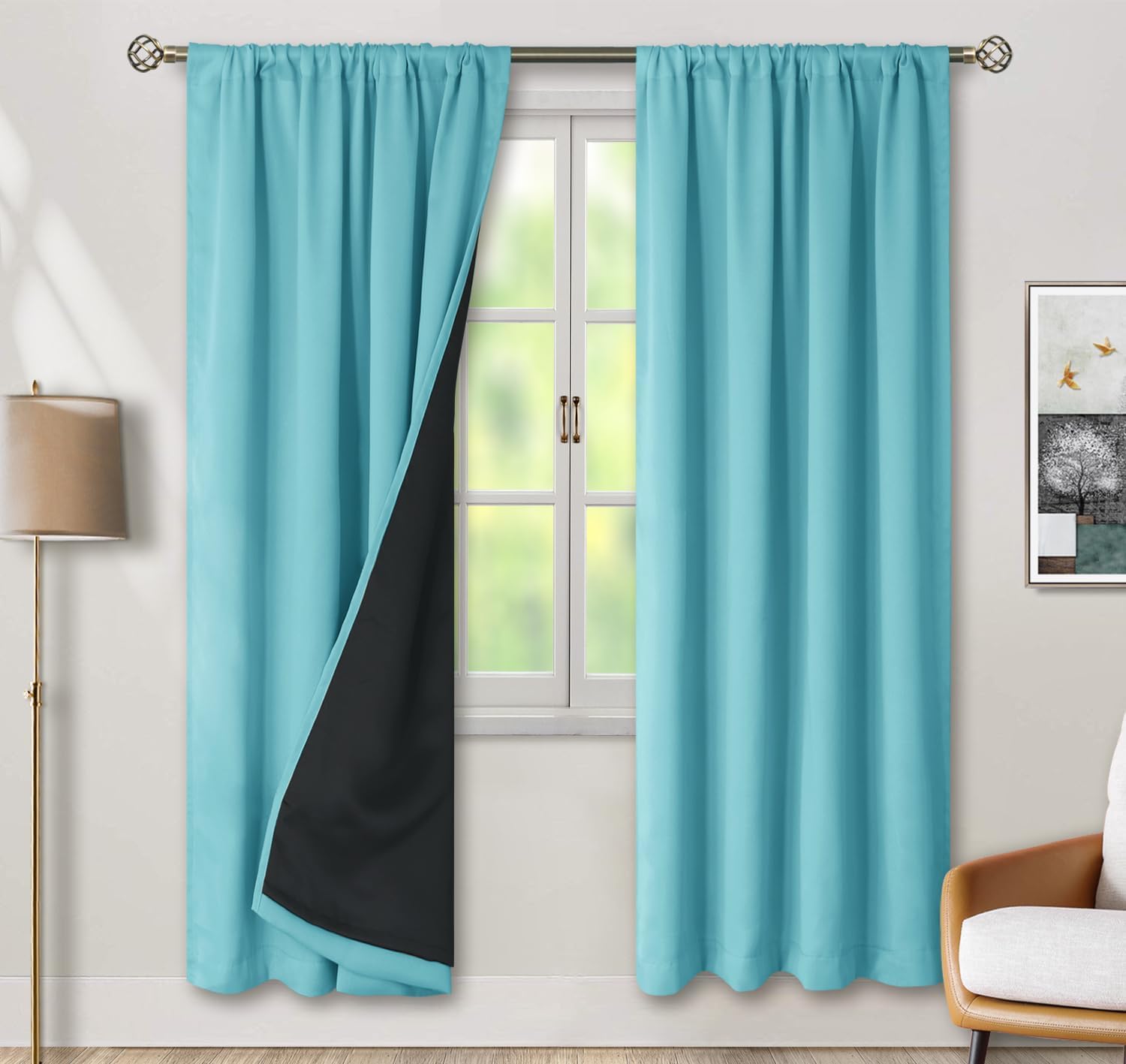 BGment 100% Blackout Curtains for Bedroom, 72 Inch Length