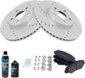 Front Brake Pad & Rotor Kit Performance Semi-Metallic - Direct Fit