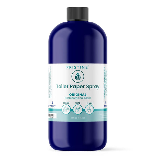 PRISTINE Toilet Paper Spray - Eco-Friendly Flushable Wipe Alternative