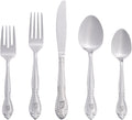 Rose Monogrammed Flatware Set 46-Piece for 8 - Mirror Finish
