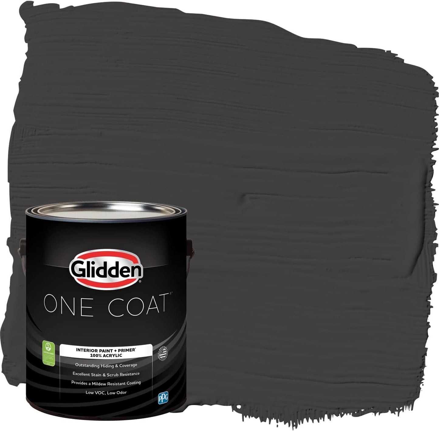 Glidden Interior Paint + Primer: Black Magic, One Coat, Flat