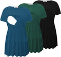 Bearsland Womens Nursing Top 3pack Short Sleeve Scoop Neck Knits