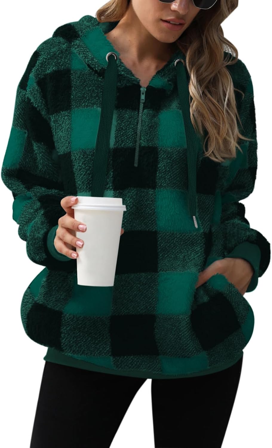 Nirovien Womens Sherpa Pullover Hoodie for Cozy Warmth