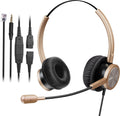 MAIRDI Telephone Headset with RJ9 and 3.5mm Jack - Office Binaural